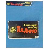 Brand New  9mm Luger ammunition manufactured by Tula Ammo.