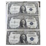 1935 D Blue Seal $1 Dollar Silver Certificates