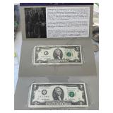 $2 Dollar Double Duece Set Matching Serial Numbers from Different Mints