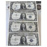 Blue Seal $1 Dollar Silver Certificates