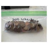 200 Lincoln Wheat Cents