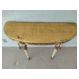 French Louis XVI Style Console Table w/ Gilded Carved Details