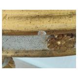French Louis XVI Style Console Table w/ Gilded Carved Details