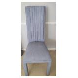 Beveled Glass Top Table and Six Paintable Fabric Chairs
