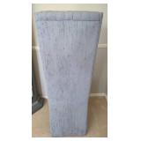 Beveled Glass Top Table and Six Paintable Fabric Chairs