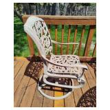 Outdoor Wrought Iron Table + Four Chairs