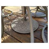 Outdoor Wrought Iron Table + Four Chairs