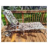 Wrought Iron Adjustable Lounge Chair