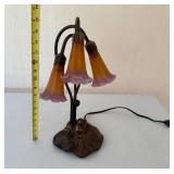 Lavendar Pond Lily 16" Table Lamp