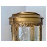 Louis XV Style Lighted Gold Gilded Curio Cabinet