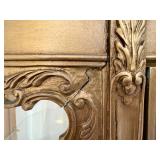 Louis XV Style Lighted Gold Gilded Curio Cabinet