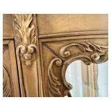 Louis XV Style Lighted Gold Gilded Curio Cabinet