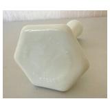 E.O. Brody 6" Hobnail Milk Glass Bud Vase & other Vases