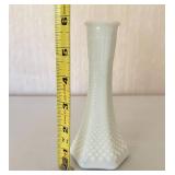 E.O. Brody 6" Hobnail Milk Glass Bud Vase & other Vases