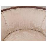 Antique Wood Upholstered Vanity Chair