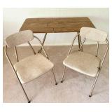 Vintage Mid Century Folding Table and Four Chairs