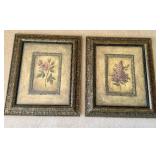 Set of Floral Prints in Beautiful Frames