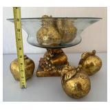 Lot of Gold Toned Home Decor