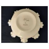 Fenton Hand Painted Milk Glass Silver Crest Violets