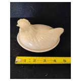 Vintage Mini Hazel Atlas Milk Glass Hen