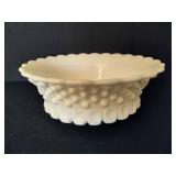 Fenton Hobnail Milk Glass Thumbprint Bowl