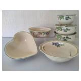 Pfaltzgraff "Garden Party" Serving Bowls and Mixing Bowl Set