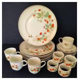 Avon Porcelain Hand Decorated 22K Gold Rim Dinnerware