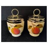 Royal Worcester Porcelain Egg Coddlers wLids