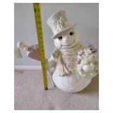 Handmade Ceramic Snowman & Reindeer