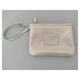 Coach White Leather Wristlet