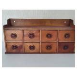 Antique Eight Drawer Storage Shelf