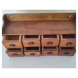 Antique Eight Drawer Storage Shelf