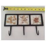 Pressed Flowers w/Metal Hooks & Small Vase