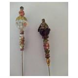 Vintage Hat Pins, Shoe Clips & Ring Holder
