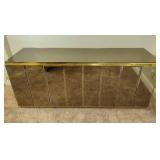 MCM Mirror & Brass Four Door Sideboard