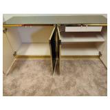 MCM Mirror & Brass Four Door Sideboard
