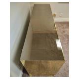 MCM Mirror & Brass Four Door Sideboard