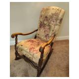 Floral Upholstered Rocking Chair