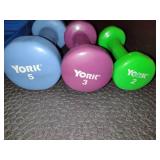 York Sets of Weights w/Case