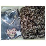 Ladies Two-Piece Animal Print PJs (XL)