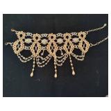 Vintage Beaded Wedding Choker Necklace