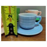 Vintage Hazel Atlas Pastel Cups/Saucers