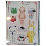 American Girl, Dolly Dingle & Pudgie Paper Dolls + Vintage Vanity Set