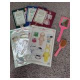 American Girl, Dolly Dingle & Pudgie Paper Dolls + Vintage Vanity Set