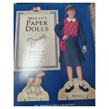 American Girl, Dolly Dingle & Pudgie Paper Dolls + Vintage Vanity Set
