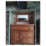 Assorted Wood & Porcelain Dollhouse Furniture
