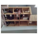 Incredible Handmade Large Dollhouse + Furniture & Dolls