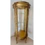 Louis XV Style Lighted Gold Gilded Curio Cabinet