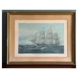 Framed Print U.S. Packet Ship "New World"