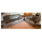 Upholstered Couch and love seat.